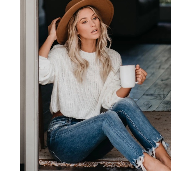 KIMBER Cropped Knit Sweater - Picture 1 of 8